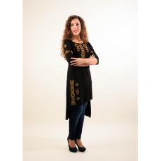 Embroidered tunic "Dove" gold